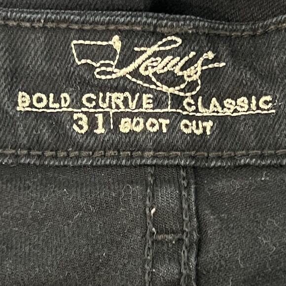 Levis Womens Jeans Size 31 Black Bold Curve Classic Boot Cut - Picture 6 of 6